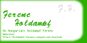 ferenc holdampf business card